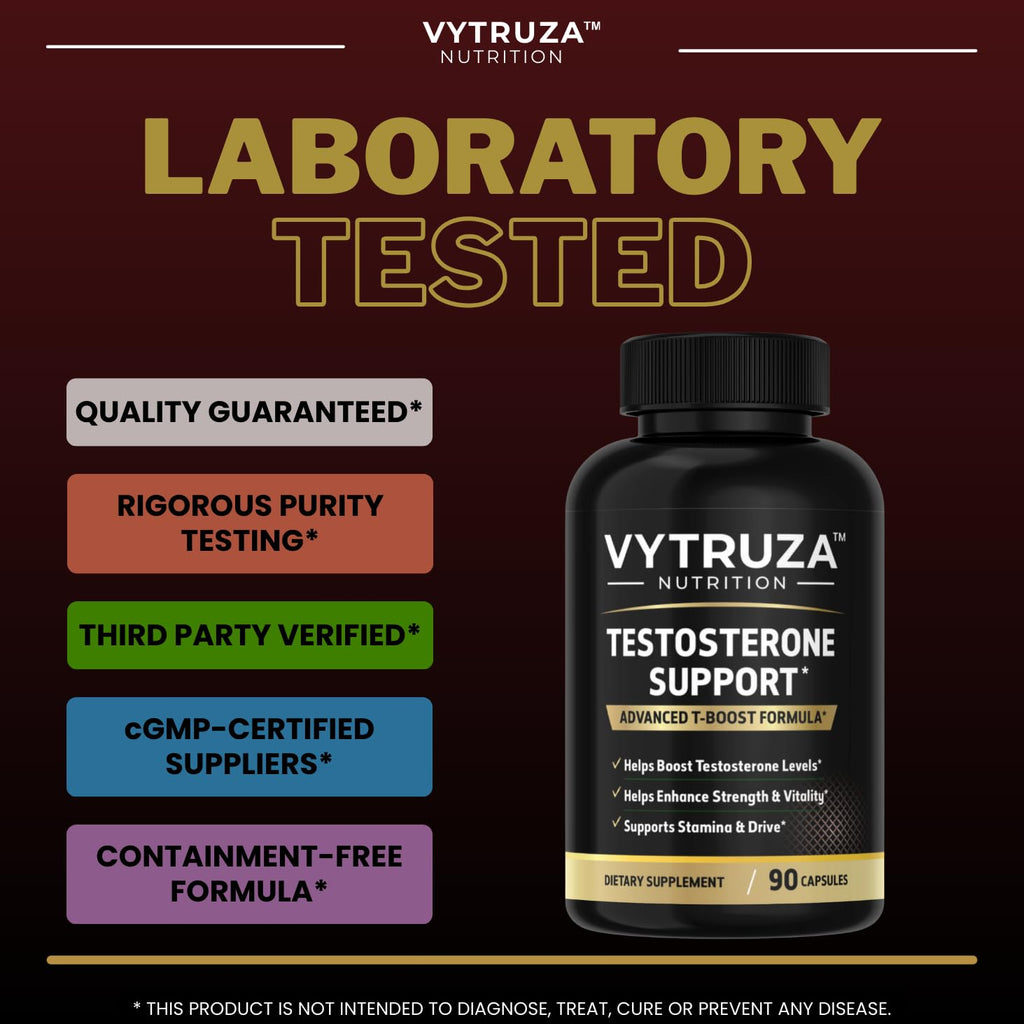 VYTRUZA Nutrition Advanced T-Boost Formula Test Support Capsules, Premium Ingredients, Energy, Strength Support Supplement for Men, 90 Capsules VYTRUZA buy supplements Au
