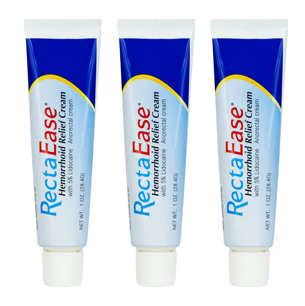 Globe RectaEase 5% Lidocaine (3 Pack) Hemorrhoid Relief Cream 1 oz Tube, Anorectal Cream, Rapid Numbing Relief, Hemorrhoid Treatment from Itch and Burn GlobeBuy Supplements Australia