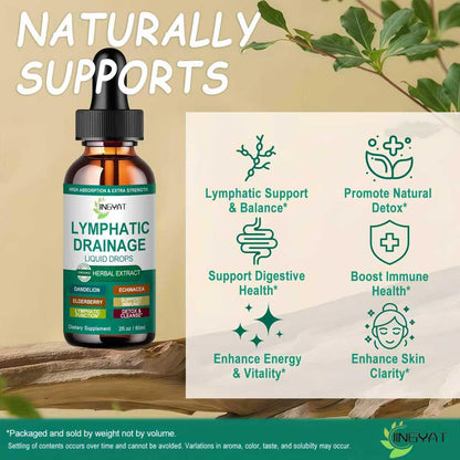 Organic Lymphatic Drainage Drops | 17-in-1 Lymphatic Drainage Supplement | Echinacea,Elderberry,Dandelion | High Absorption Liposomal Lymphatic Drainage for Immune Support,Lymph Cleanse&Detox,2 fl oz JINGYAT buy supplements Au
