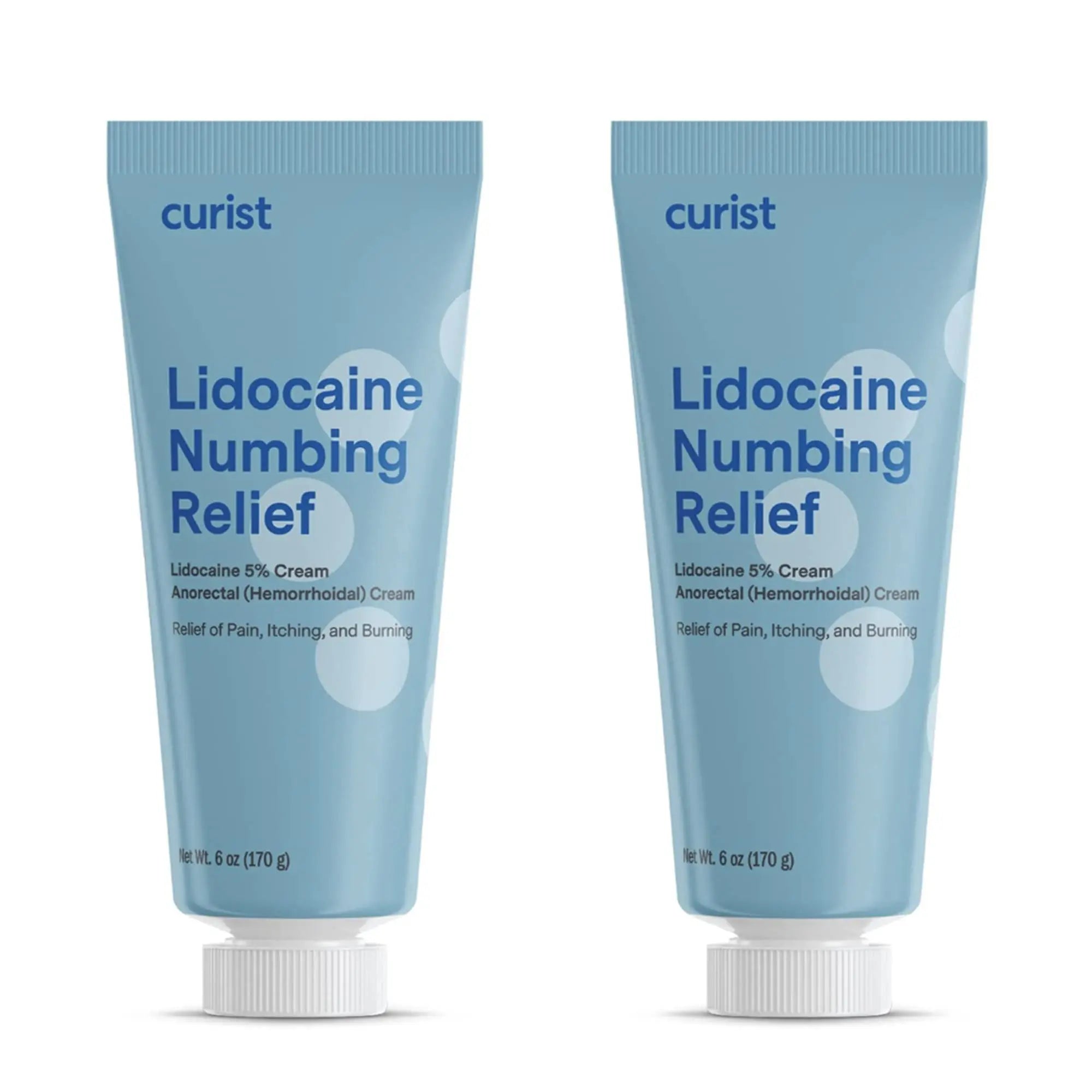 Curist 5% Lidocaine Cream Maximum OTC Strength Topical Pain Relief OTC - 12 oz (Pack of 2) XL Tube 5 Percent Lidocaine Numbing Cream to Numb Effectively (2 Pack - 6 oz Tube) CuristBuy Supplements Australia