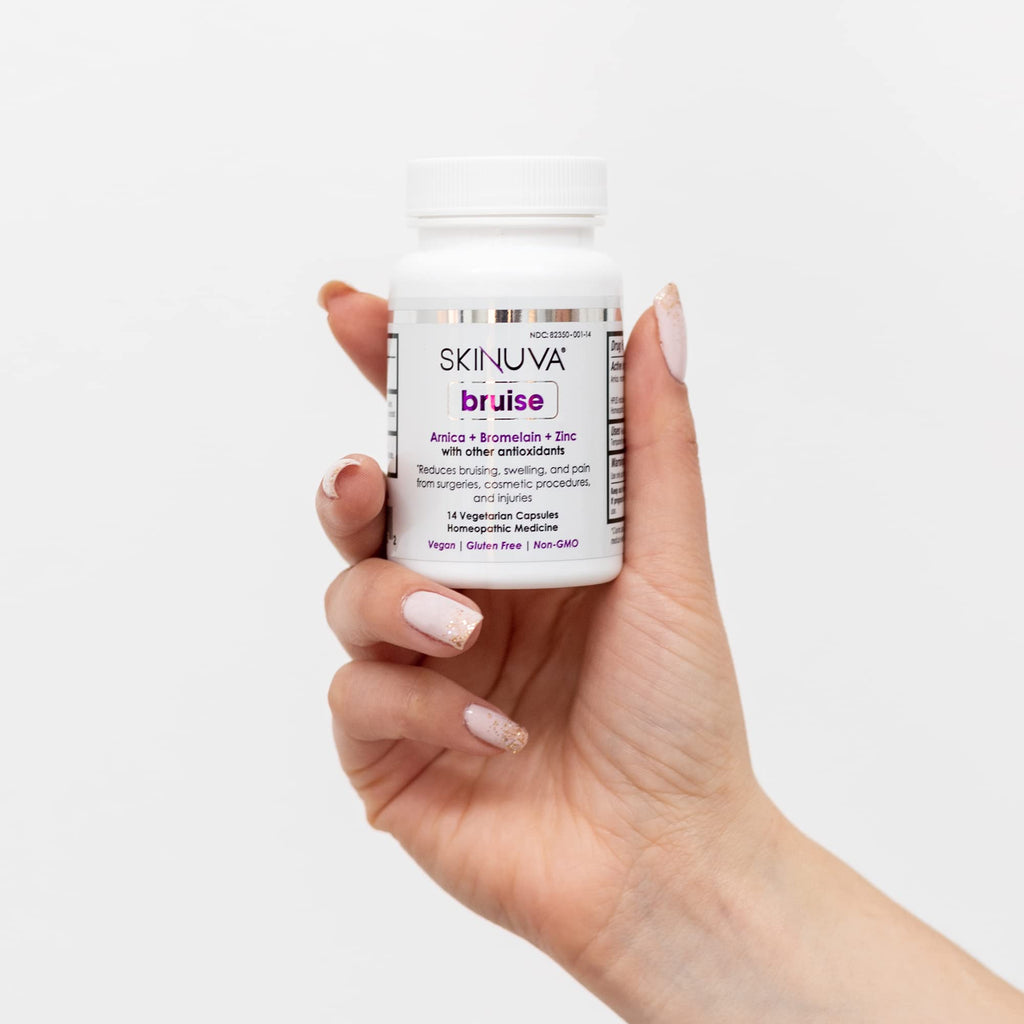 Skinuva® Bruise - Supplement for Bruising and Swelling - A Homeopathic Bruise Remedy Formulated with Arnica, Bromelain & Zinc - 14 Capsules (7-Day Treatment) SkinuvaBuy Supplements Australia