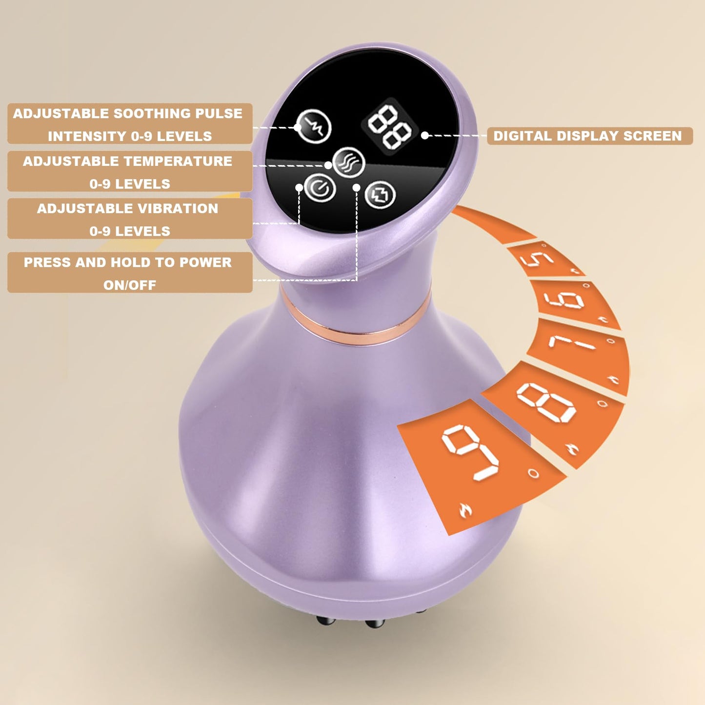 SHANOER 4-in-1 Lymphatic Drainage Massager - Anti Cellulite Massage Tool with Heating/Vibration/Red Light/Microcurrent,Body Sculpting Machine for Legs/Belly/Back/Hips/Reduce Stretch Marks & Cellulite SHANOER buy supplements Au
