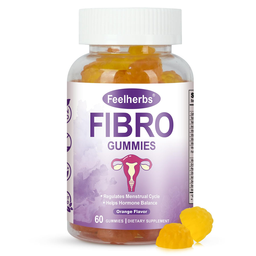 Fibro Gummies for Women Ovarian, Multivitamin Gummies for Hormone Balance, Ovarian Support Inositol Gummy with Vitamin A, E, and Minerals, 60 Count FeelherbsBuy Supplements Australia