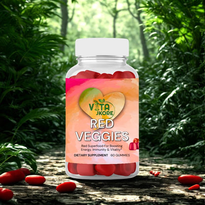 VITA JKORE Red Veggies Superfood Gummies, Energy & Immunity Booster, 60 Count Dietary Supplement, Natural Beetroot Blend VITA JKORE buy supplements Au