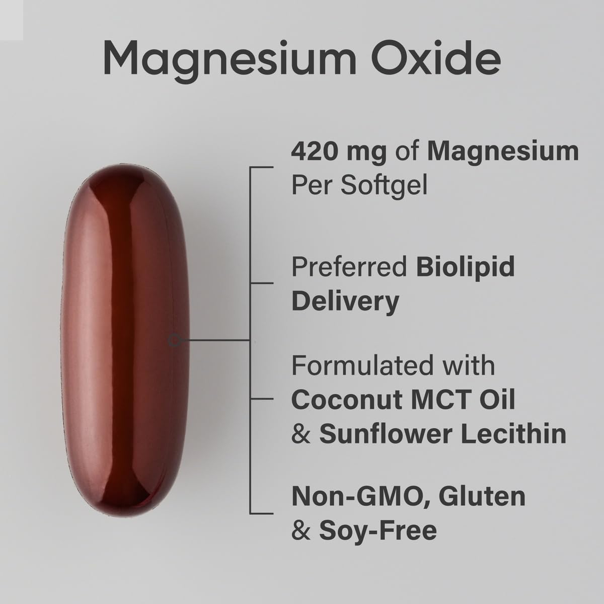 Sports Research® Magnesium Oxide 420mg with Coconut MCT Oil - Magnesium Supplement for Muscle, Nerve, and Bone Support* - Gluten-Free, Non-GMO - 90 Softgels Sports Research buy supplements Au
