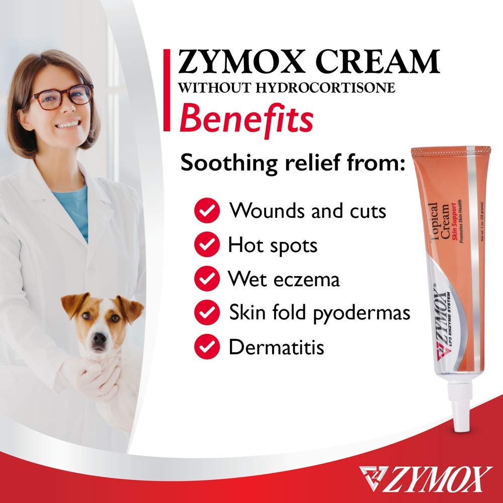Pet King Brands ZYMOX Veterinarian Strength Topical Cream for Dogs and Cats, 1oz Pet King Brands buy supplements Au