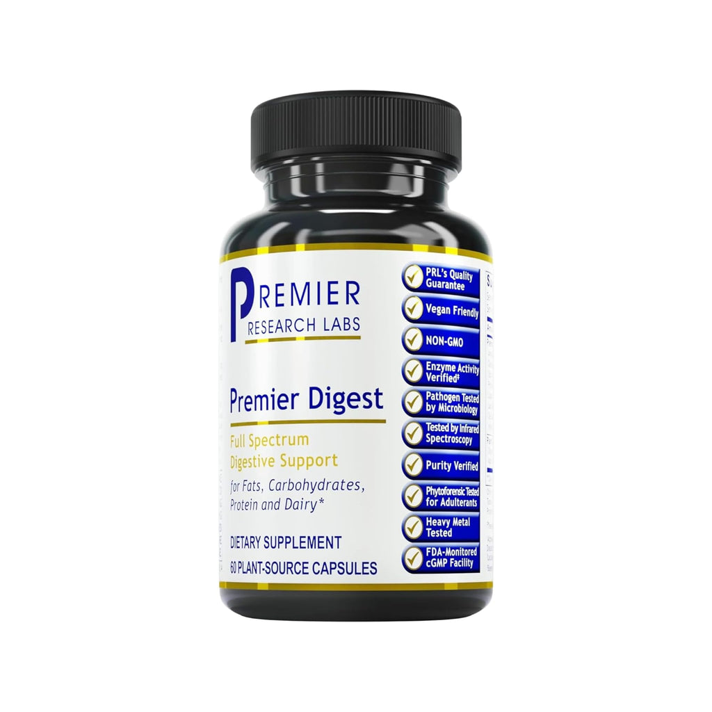 Premier Research Labs Active Digestive Enzymes with Probiotic and Prebiotics - Promotes Full-Spectrum Digestive Support - with Amylase, Protease & Lipase, 60 Plant-Sourced Capsules Premier Research LabsBuy Supplements Australia
