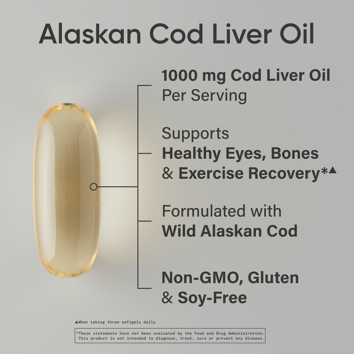 Sports Research® Omega-3 Wild Alaskan Cod Liver Oil 1000mg with Vitamins A (1000 IU) & D3 (400 IU) - Burpless, Bovine Free, Non-GMO, & MSC Certified Sustainable - 120 Softgels Sports Research buy supplements Au
