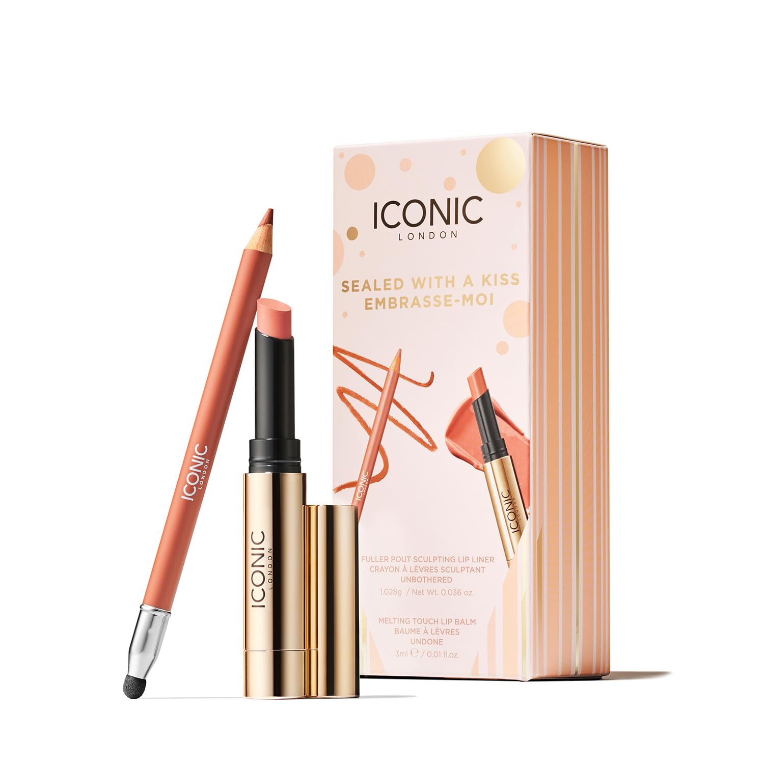 ICONIC LONDON Sealed with a Kiss Gift Set | Includes Melting Touch Lip Balm (Undone) and Fuller Pout Sculpting ICONIC LONDON buy supplements Au