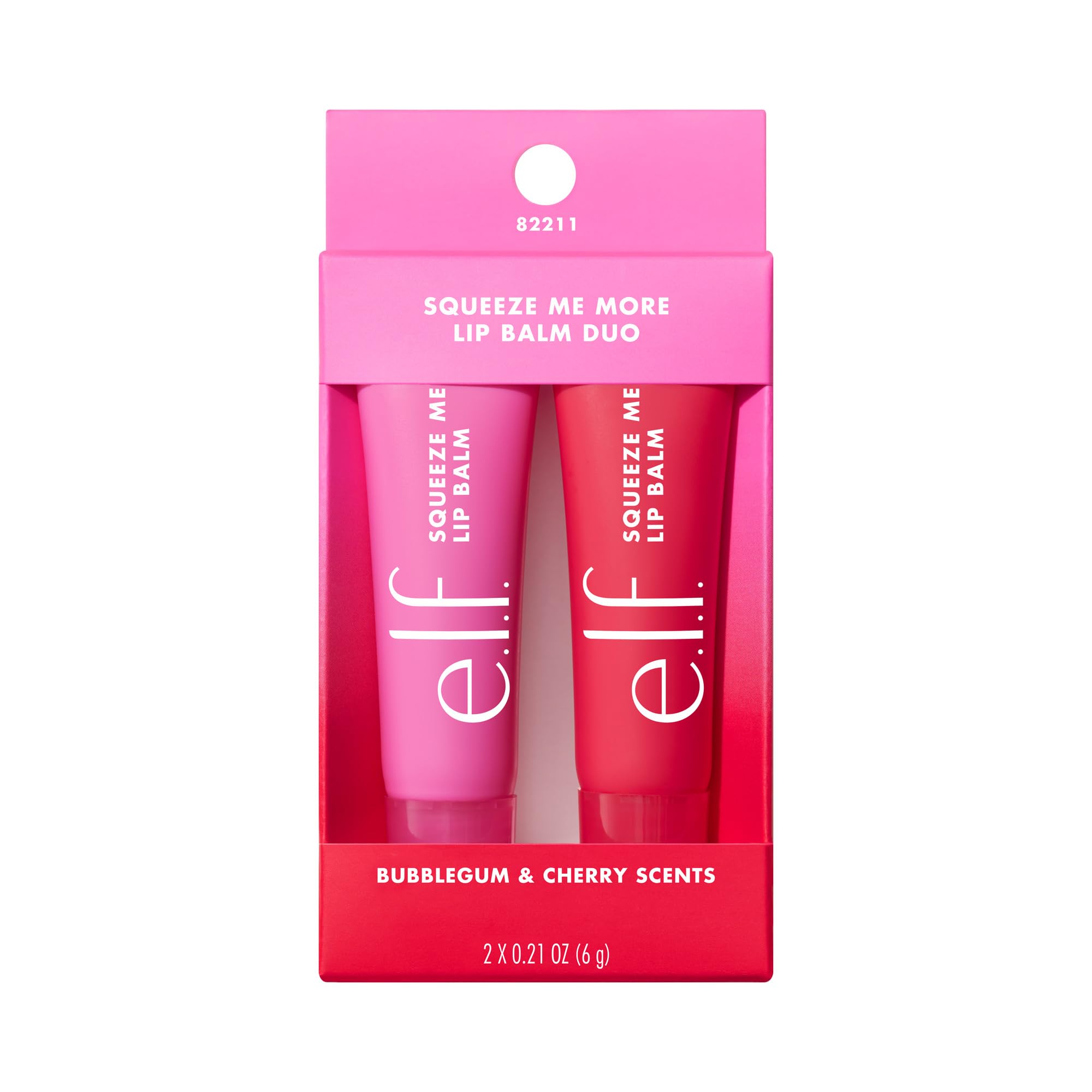 e.l.f. Squeeze Me More Lip Balm Duo, Moisturizing Balm For A Sheer Tint Of Color, Made With Hyaluronic Acid, Vegan & Cruelty-Free, Cherry & Bubblegum e.l.f.Buy Supplements Australia
