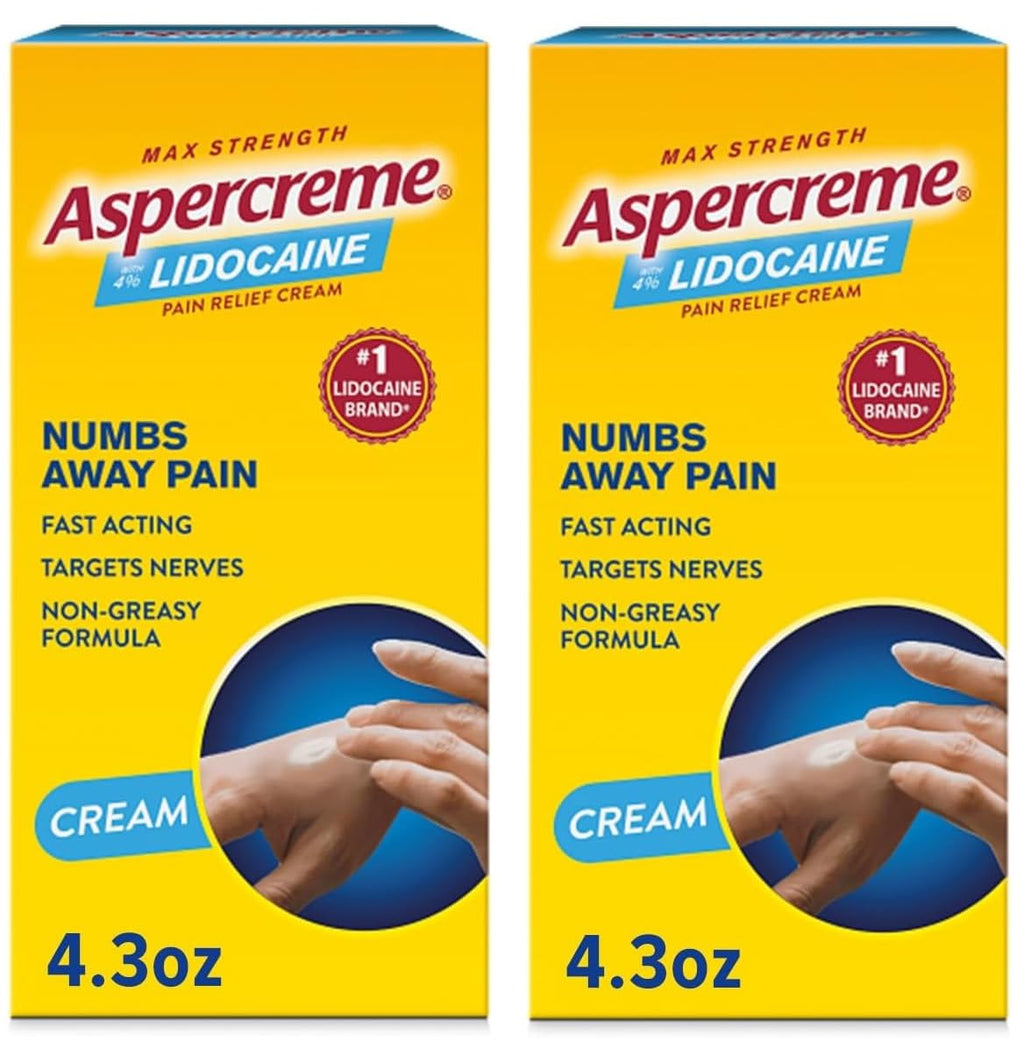 Aspercreme with Lidocaine Maximum Strength Pain Relief Cream, 4.3 Oz (Pack of 2) AspercremeBuy Supplements Australia