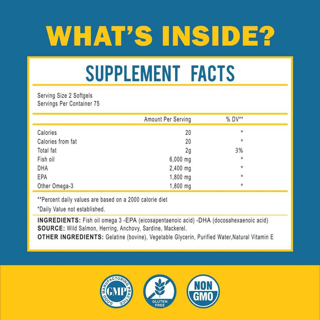 Omega 3 Fish Oil with Maximum EPA DHA - Supports Brain, Liver, Heart & Immunity - Made in The USA - 150 Softgels MOM NUTRIX buy supplements Au
