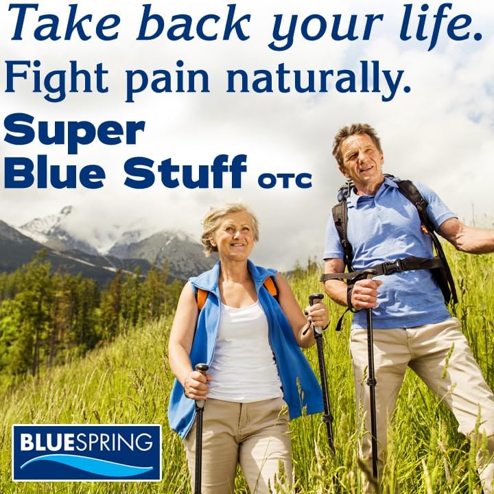 Super Blue Stuff OTC 12-oz. Pump Bottle - Natural, Made in USA, Paraben-free, Works in As Little As 5 Minutes for Joint/Muscle Pain, Backaches, Sprains/Strains, Bruises & Arthritis by Blue Spring Blue SpringBuy Supplements Australia