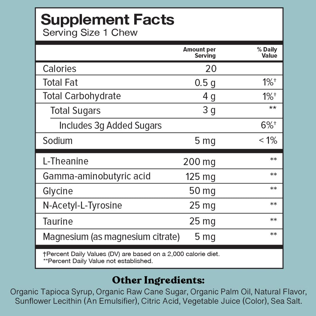 Chewsy So Long Stress, Calm Fruity Chews, Stay Calm & Focused. w/L-theanine, Amino Acid, GABA, Glycine, Tyrosine, Taurine & Magnesium. Non-GMO and Gluten-Free. Tropical Fruity Chews, 30-Day Supply CHEWSYBuy Supplements Australia