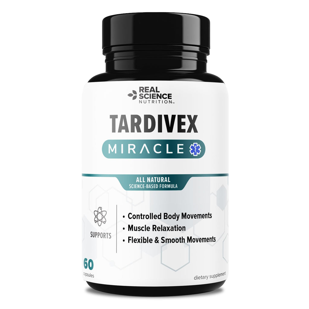 Real Science Tardivex All Natural Nerve Support Supplement for Neurological Balance - Includes Vinitrox, GABA & Essential Vitamins for Controlled Movement & Coordination - Made in USA, 60 Caps Real Science NutritionBuy Supplements Australia