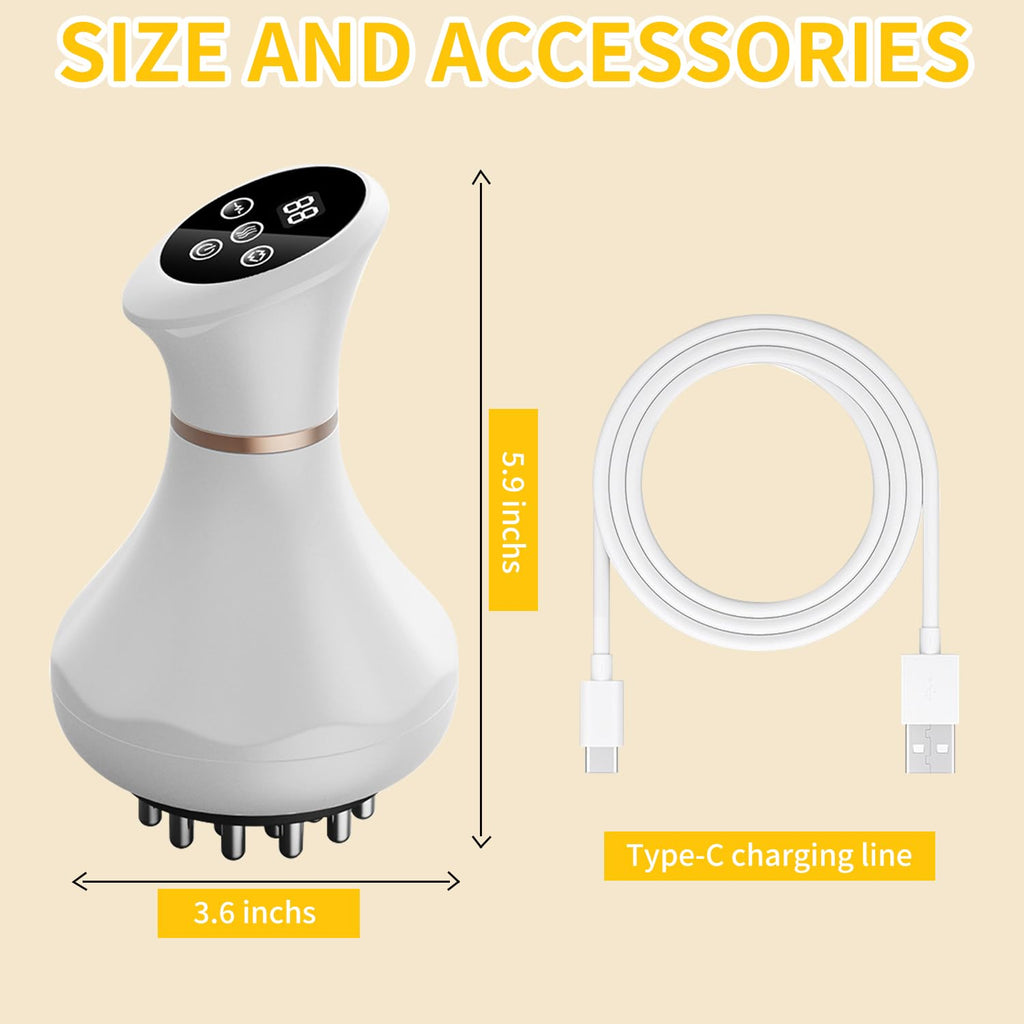 GJMJNNW Handheld Electric Lymphatic Drainage Massager: Body Sculpting Machine and Anti Cellulite Massage Tool for Cellulite & Stretch Marks with Microcurrent Red Light Heat & Vibration GJMJNNW buy supplements Au
