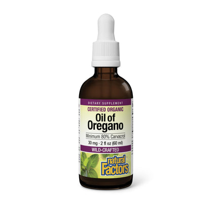 Natural Factors Oil of Oregano - Liquid Antioxidant Support Supplement for Immune Support - Easy Swallow Health Supplement