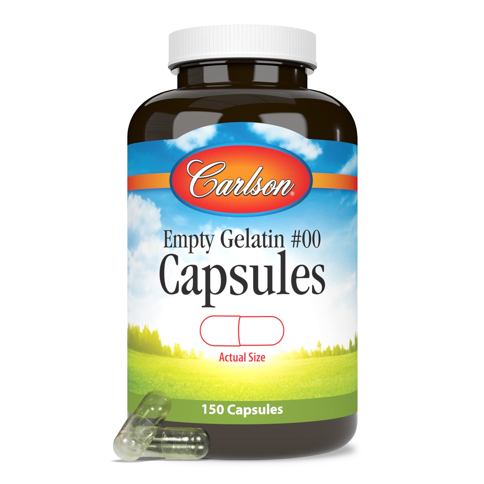 Carlson - Empty Gelatin #00 Capsules, Easy to Separate & Fill, 150 capsules Carlson buy supplements Au