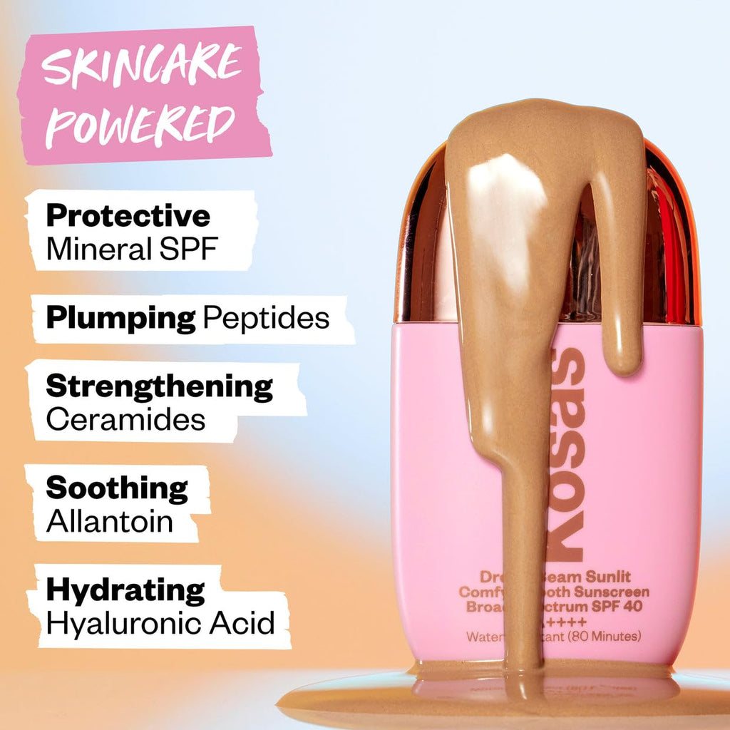 Kosas DreamBeam SPF 40 Mineral Sunscreen for Face + Makeup Prep – Lightweight Hydrating Sun Protection, 40 ml KosasBuy Supplements Australia
