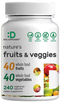 Nature’s Fruits & Veggies Supplement, 240 Veggie Capsules – 80 Whole Food Superfoods for Daily Balance – 40 Fruits with 40 Vegetables and Greens – Non-GMO, Gluten Free DEAL SUPPLEMENTBuy Supplements Australia