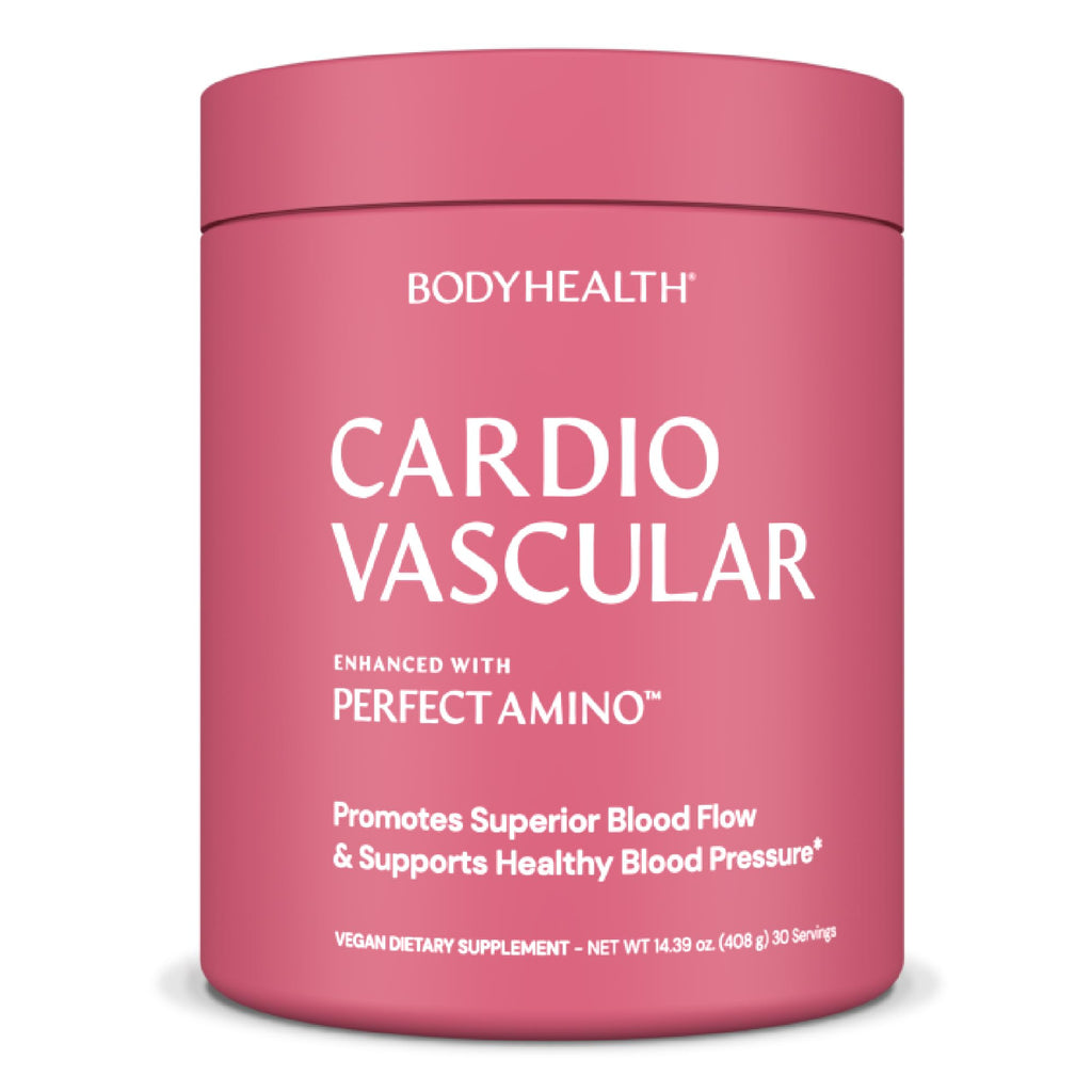 BodyHealth Cardio Vascular with PerfectAmino, Blood Flow and Heart Health Supplement Support with CoQ10, Nicotinamide Riboside, Resveratrol and D-Ribose, Chocolate Flavor, 30 Servings BodyHealthBuy Supplements Australia