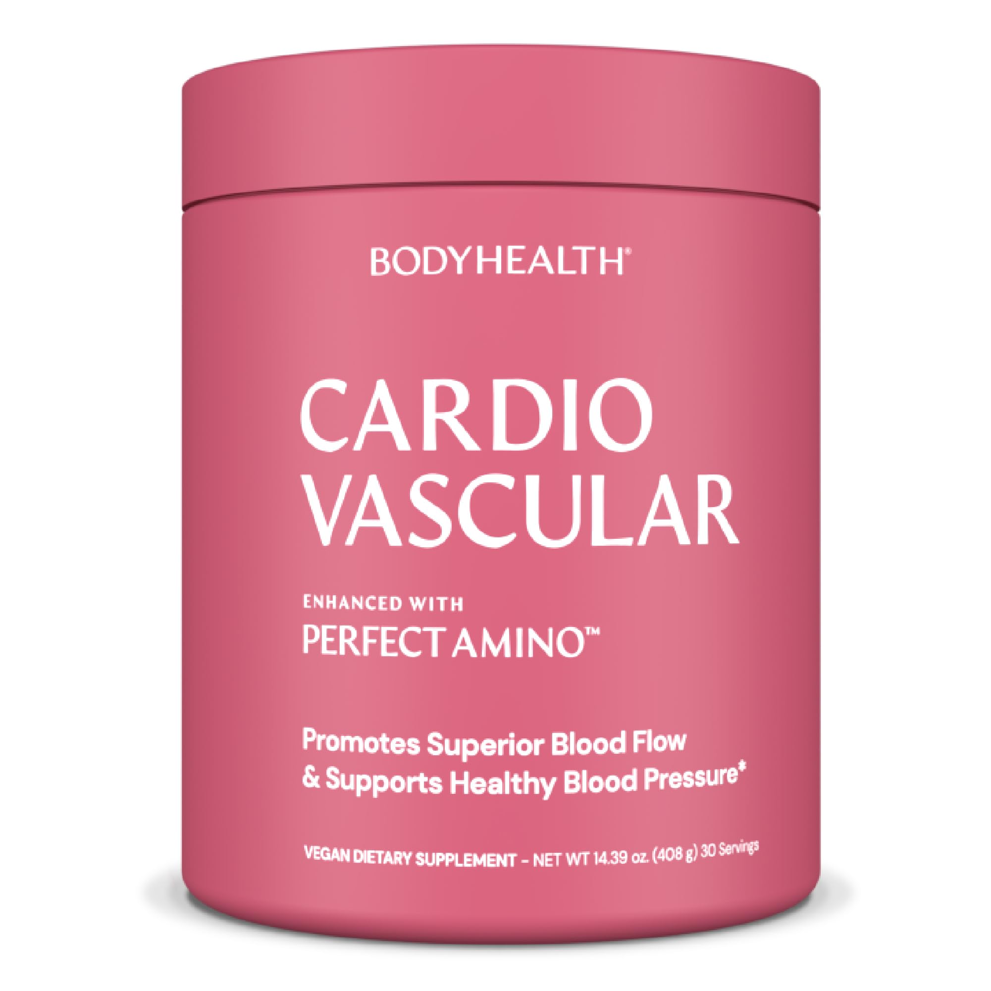 BodyHealth Cardio Vascular with PerfectAmino, Blood Flow and Heart Health Supplement Support with CoQ10, Nicotinamide Riboside, Resveratrol and D-Ribose, Chocolate Flavor, 30 Servings BodyHealthBuy Supplements Australia