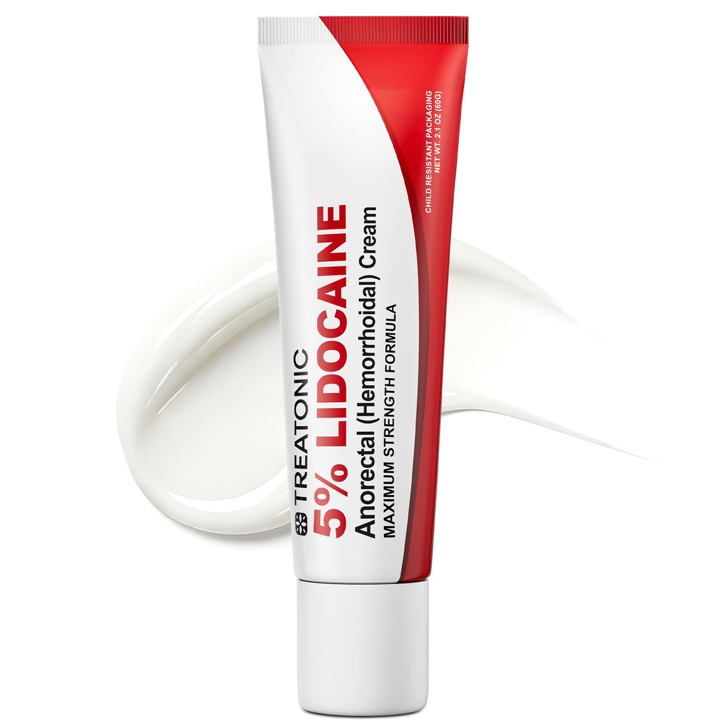 Treatonic 5% Lidocaine Numbing Cream: Lidocaine Cream for Pain Relief, Itching, Burning, Soreness, Hemorrhoid - Maximum Strength Topical Numb Cream - Fast Acting & Long Lasting Numbing Cream- 2.1 oz TreatonicBuy Supplements Australia