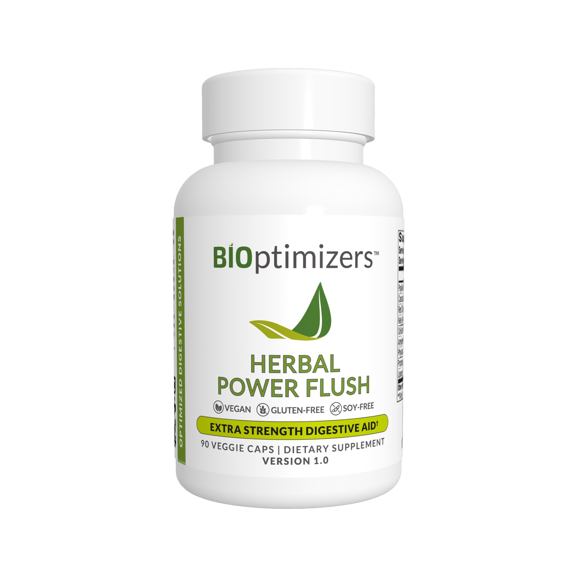 BIOptimizers Herbal Power Flush - Extra Strength Digestive Cleanse - Eliminate Toxins Improve Bowel Digestion