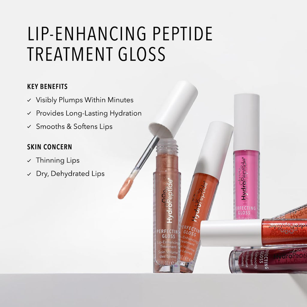 HydroPeptide Perfecting Gloss, Lip Plumping Gloss & Hydrating Treatment, Volumizing Collagen-Boosting Enhancer with Hyaluronic Acid & Peptides, Nude Pearl, 0.13 Ounce HydroPeptide buy supplements Au