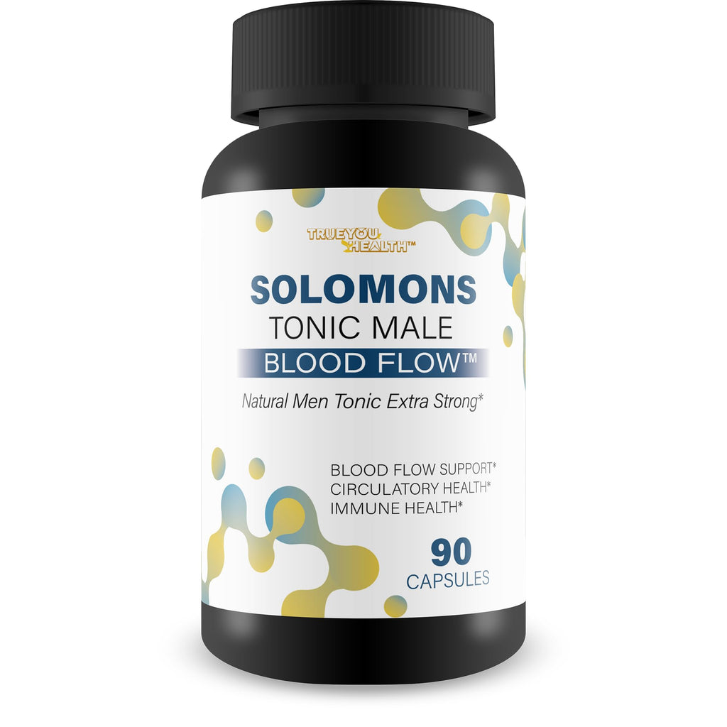 Solomons Tonic - Our Best Mens Blood Flow Supplement - Good Blood Flow Support - Male Blood Flow Capsules - Max Blood Flow Pills - Blood Circulation Supplements for Men - Male Blood Circulation Pills True You HealthBuy Supplements Australia