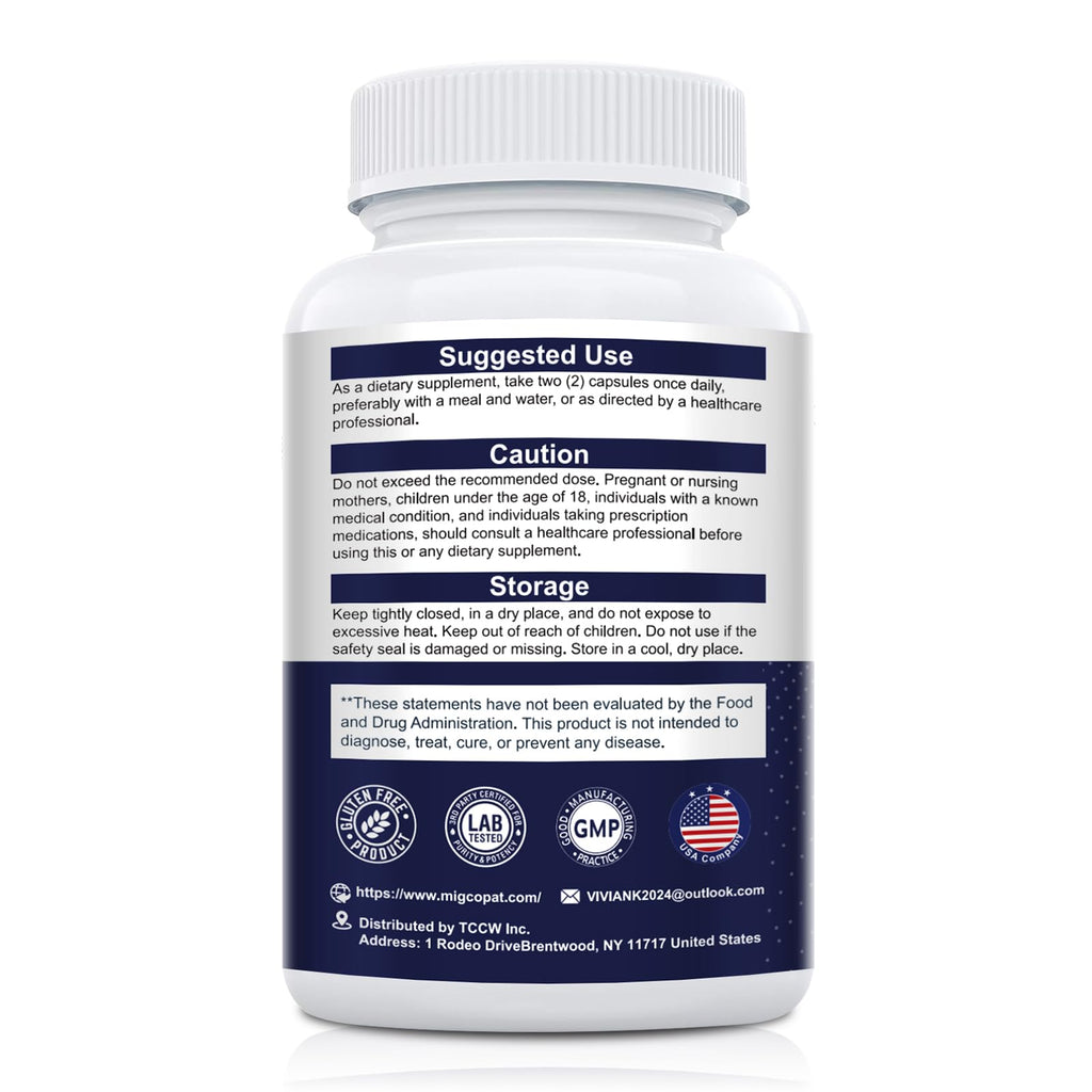 Migcopat Probiotics for Digestive Health, 80 Billion CFU Probiotics, Prebiotics, Postbiotics & Digestive Enzymes, Gut Health Capsules with Berberine, Cinnamon,