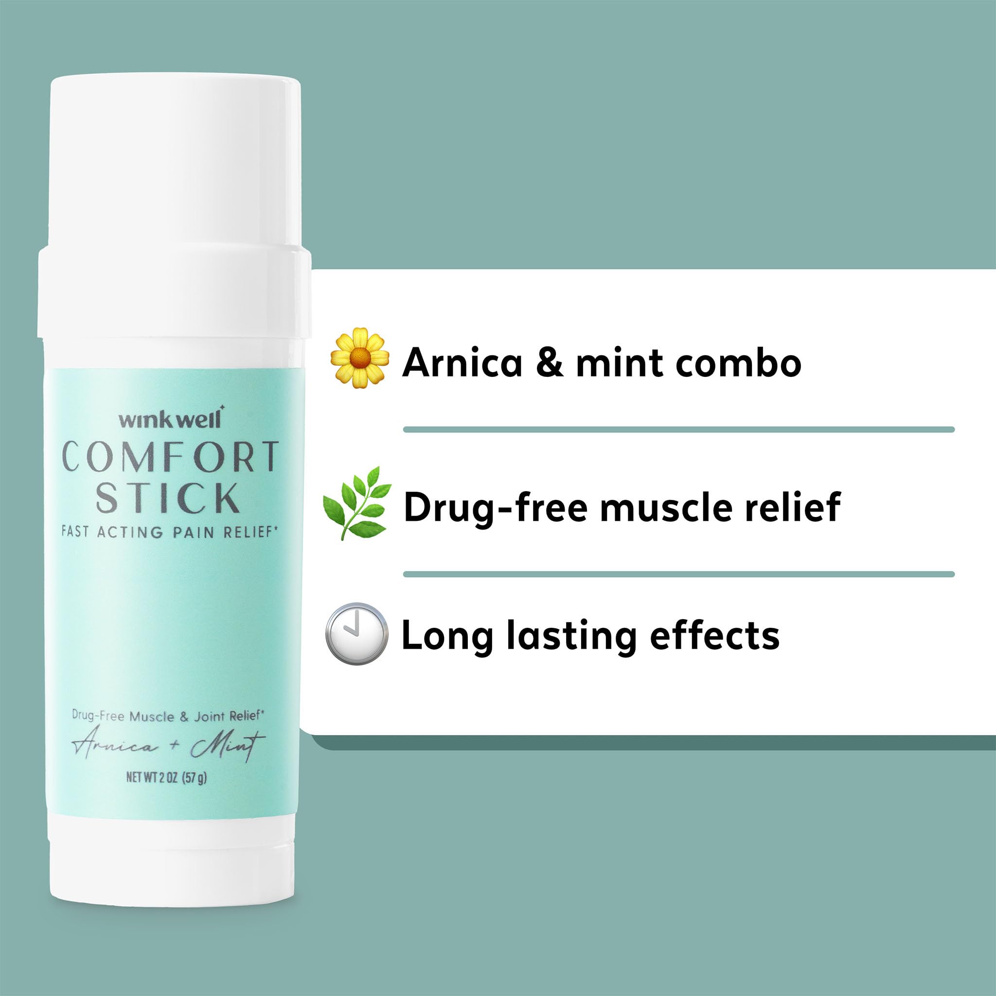 Wink Well Comfort Stick | Extra Strength Natural Muscle Relief | No-Mess roll on Stick | Joint Relief Wink NaturalsBuy Supplements Australia