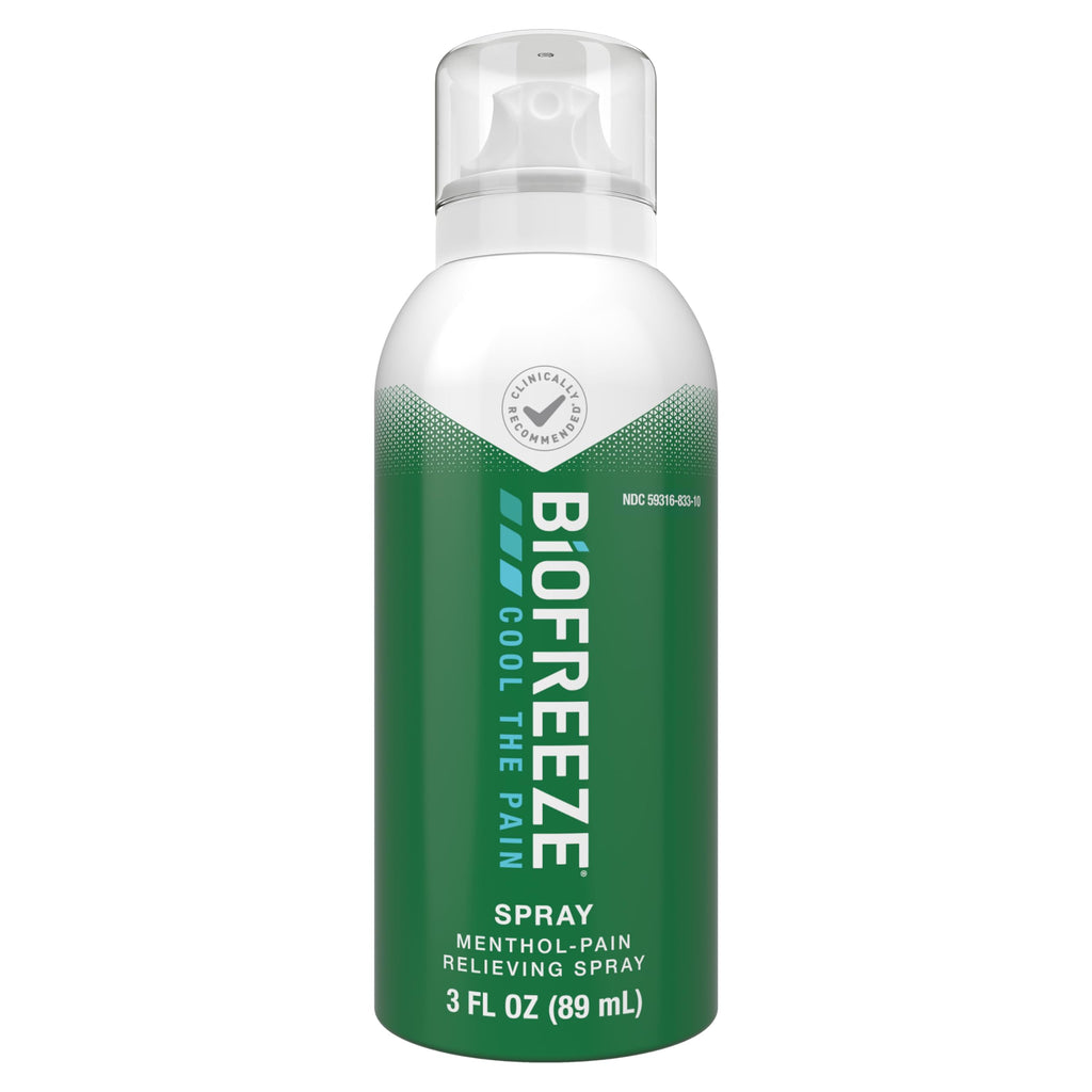 Biofreeze Menthol Pain Relieving Spray 3 FL OZ Colorless Aerosol Spray for Pain Relief Associated with Sore Muscles, Arthritis, Simple Backaches, and Joint Pain (Packaging May Vary) BiofreezeBuy Supplements Australia