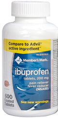 Member's Mark Ibuprofen Coated Tablets 200mg Pain Reliever Fever Reducer, 1 Bottle, 600 Tablets MEMBER´S MARKBuy Supplements Australia