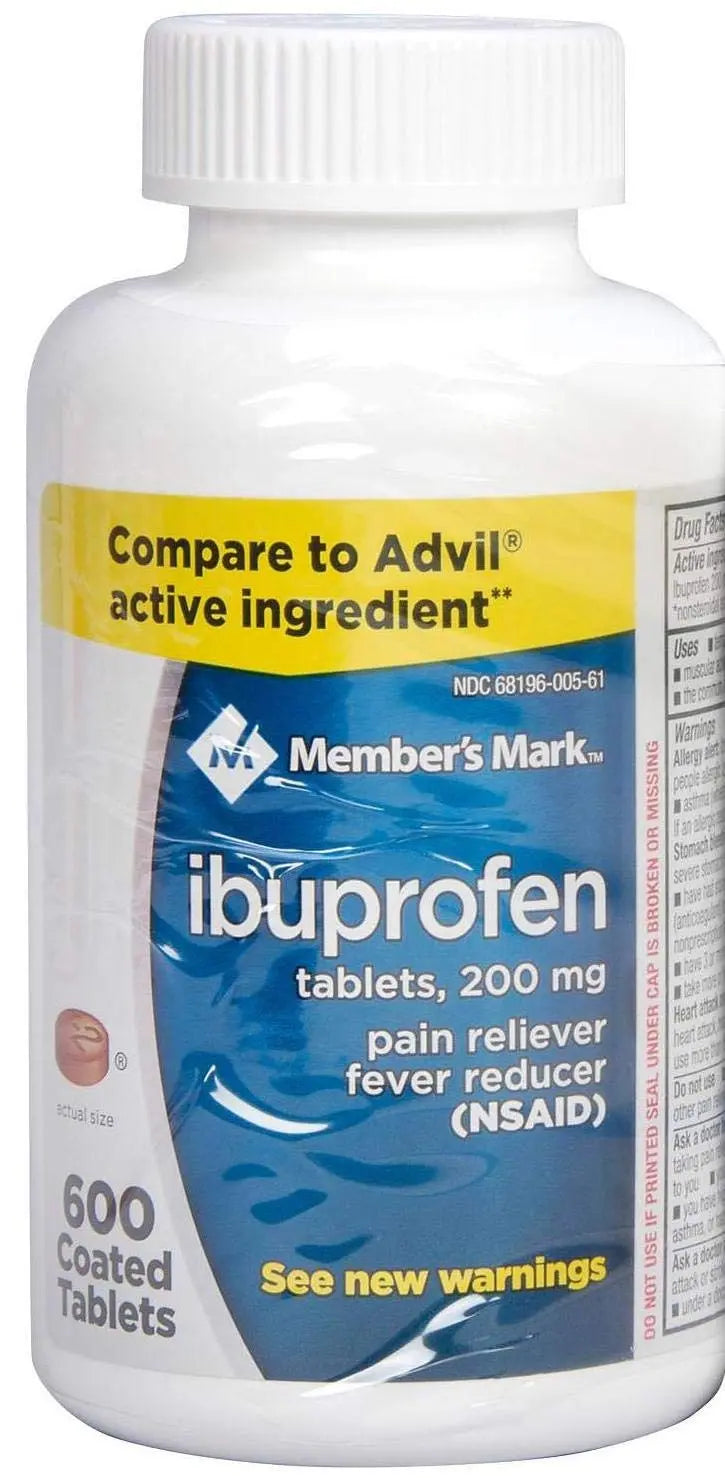 Member's Mark Ibuprofen Coated Tablets 200mg Pain Reliever Fever Reducer, 1 Bottle, 600 Tablets MEMBER´S MARKBuy Supplements Australia