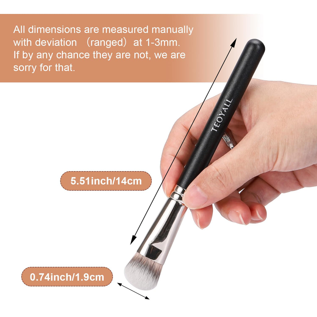 TEOYALL Angled Concealer Brush, Synthetic Contour Brush for Blending Setting Buffing with Liquid, Cream and Powder Cosmetic (Angled Brush) TEOYALLBuy Supplements Australia