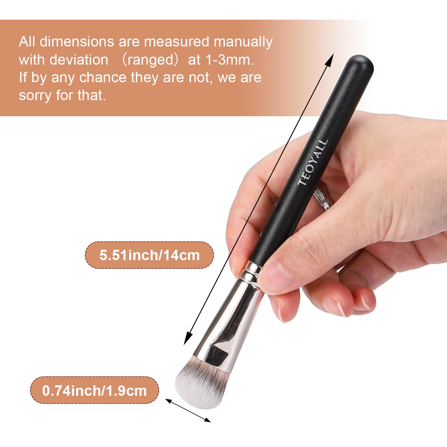 TEOYALL Angled Concealer Brush, Synthetic Contour Brush for Blending Setting Buffing with Liquid, Cream and Powder Cosmetic (Angled Brush) TEOYALLBuy Supplements Australia