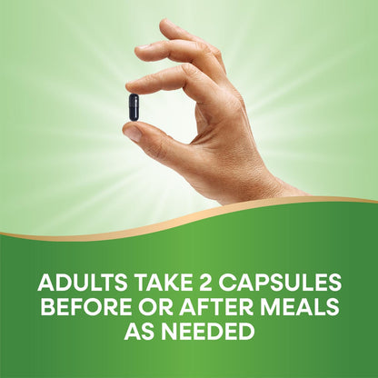 Nature's Way Activated Charcoal, Binds Unwanted Materials and Gas in the Digestive Tract*, 560 mg per 2-Capsule Serving,