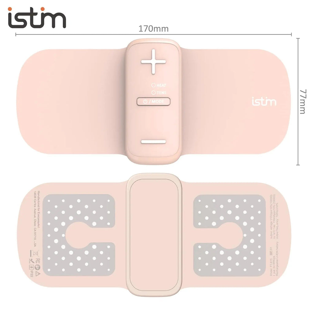 iStim S1 Wireless TENS Unit for Menstrual Relief – Period Pain Relief Device for Period Cramps and Back Pain, TENS Machine with Heat, Rechargeable Drug-Free TENS Massager with Japanese Gel Pads iSTIMBuy Supplements Australia