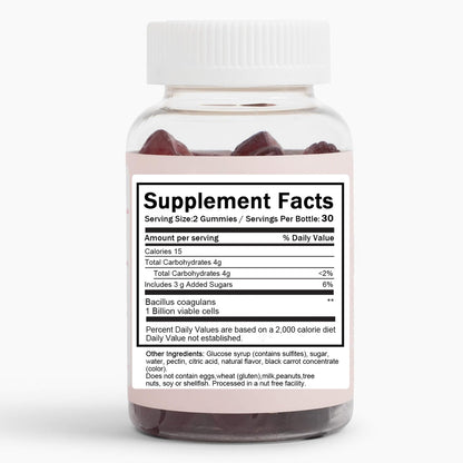6525080 Clean Prebiotic Fiber Gummy, Clean Fiber Gummies for Men, Men Prebiotic Supplement for Digestive Gut Health, Non-GMO, 60 Gummies