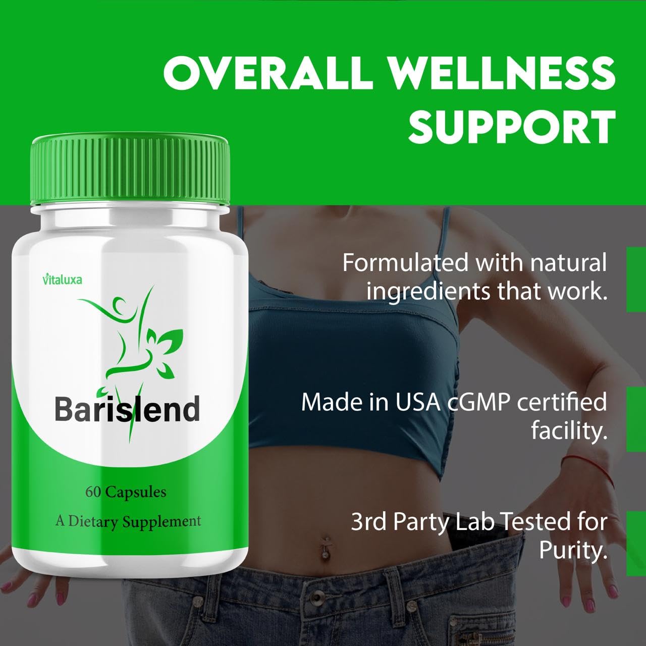 Barislend Capsules, Barisland Pills Pink Salt Blend for Women, Barislends Maximum Strength Supplement Official Advanced Formula Natural Energy Fitness Support, Bari Slend Review (60 Capsules) Vitaluxa buy supplements Au