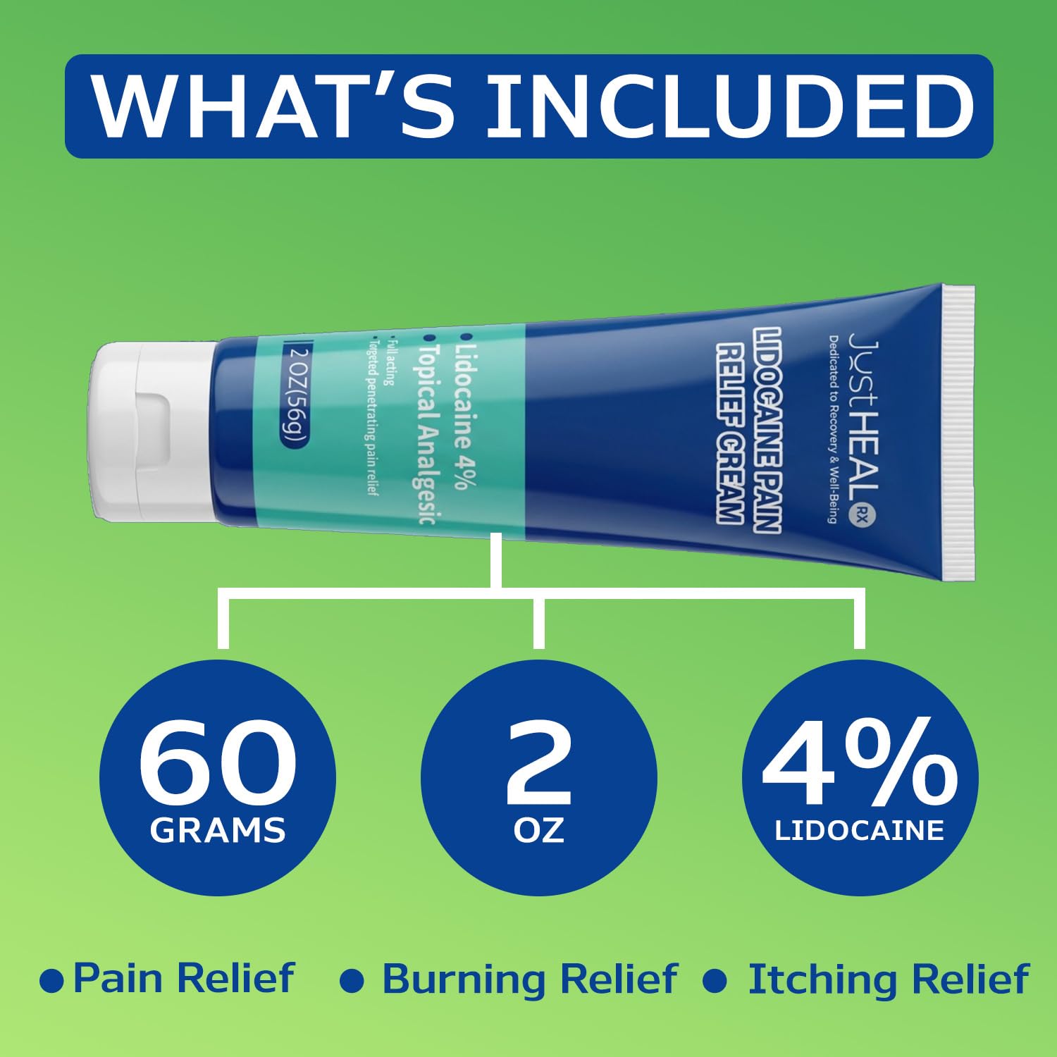 JustHeal RX Lidocaine Cream for Hemorrhoids | 2 OZ Tube – Fast-Acting 4% Lidocaine Numbing Cream & Topical Analgesic Cream for Anorectal Itch Relief | OTC Lidocaine Cream Maximum Strength JustHeal RXBuy Supplements Australia