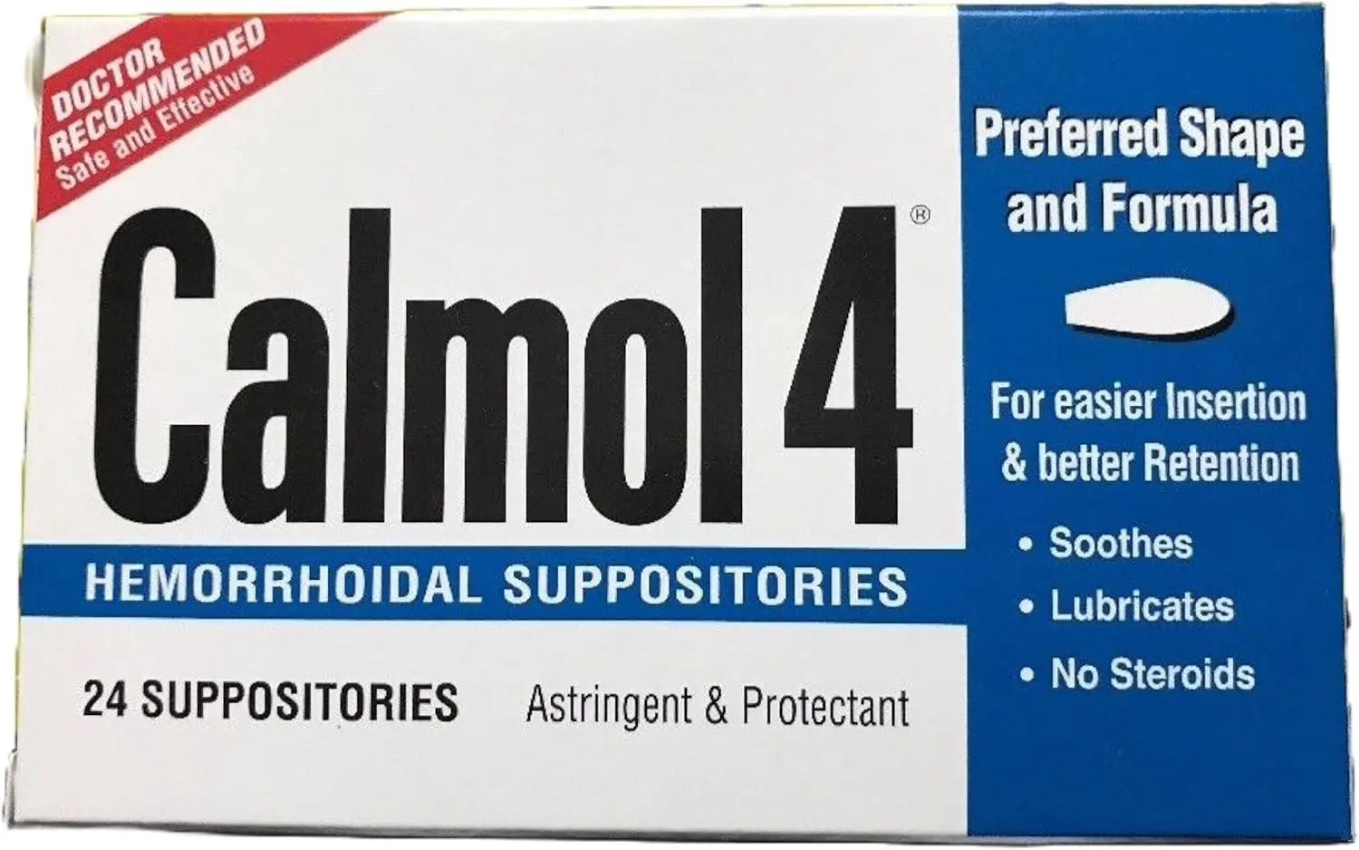 Calmol 4 Hemorrhoidal Suppositories with Soothing Natural Ingredients, 24 Count Calmol 4Buy Supplements Australia