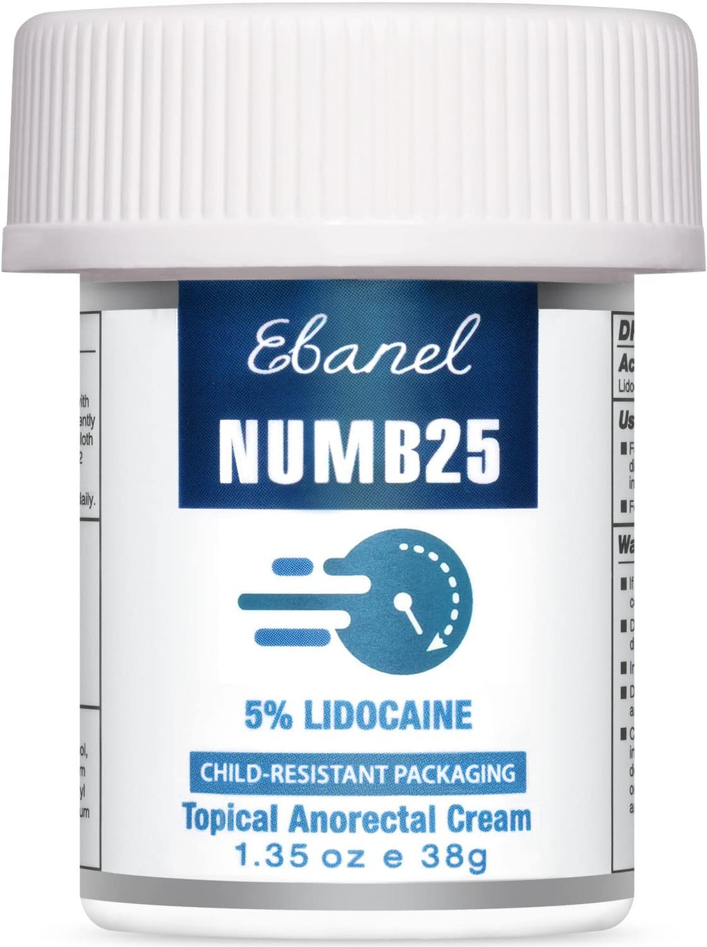 Ebanel 5% Lidocaine Numbing Cream, Pain Relief Burn Itch Numb Cream, Maximum Strength Numb25 Topical Anesthetic with Allantoin, Vitamin E for Local and Anorectal Uses, Hemorrhoid Treatment, 1.35 Oz Aus HealthcareBuy Supplements Australia