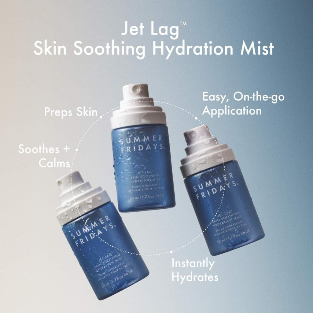 Summer Fridays Jet Lag Skin Soothing Hydration Face Mist - Ultra-Fine Facial Spray & Hydrating Mist to Comfort, Soothe & Help Provide Protective Moisture Barrier Support for Glowing Skin (1.7 Fl Oz) Summer FridaysBuy Supplements Australia