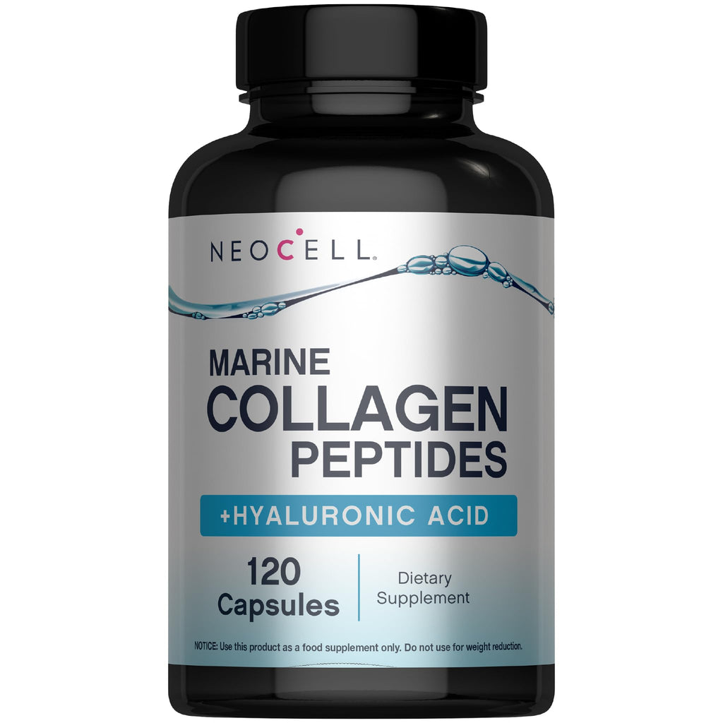 NeoCell Marine Collagen Peptides Capsules | 120 Pills | with Hyaluronic Acid | Plus Vitamin C | for Women and Men NeoCell buy supplements Au