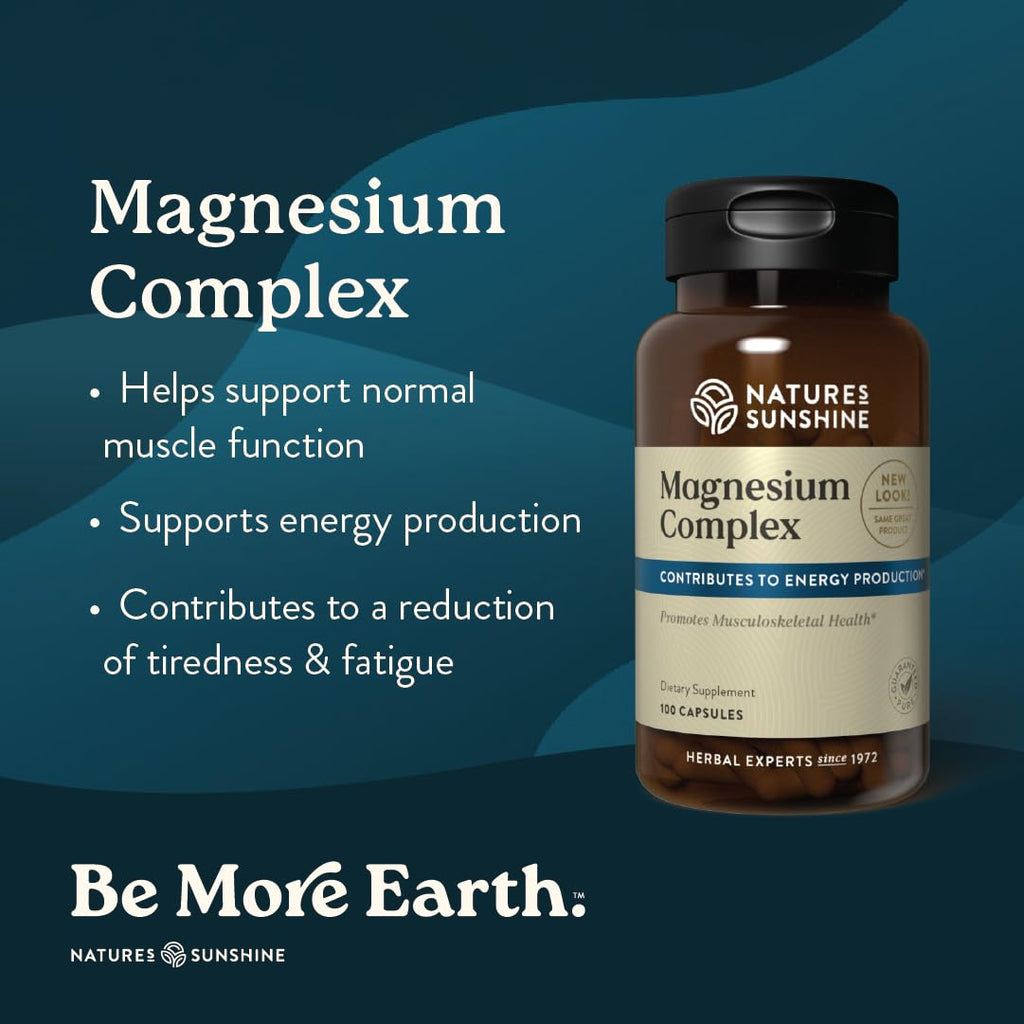 Nature’s Sunshine Magnesium Complex - High Potency Magnesium Supplement with Citrate & Malate for Relaxation, Optimal Absorption, Muscle Function, Energy Production - 50 Servings (100 Capsules) Nature's Sunshine buy supplements Au