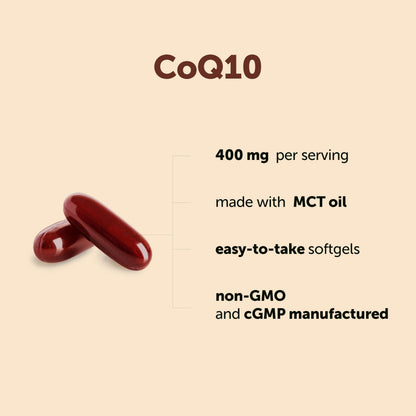 Micro Ingredients CoQ10 400 mg Per Serving, 240 Softgels | Made with Coconut MCT Oil | Coenzyme Q10 (Ubiquinone) | Non-GMO