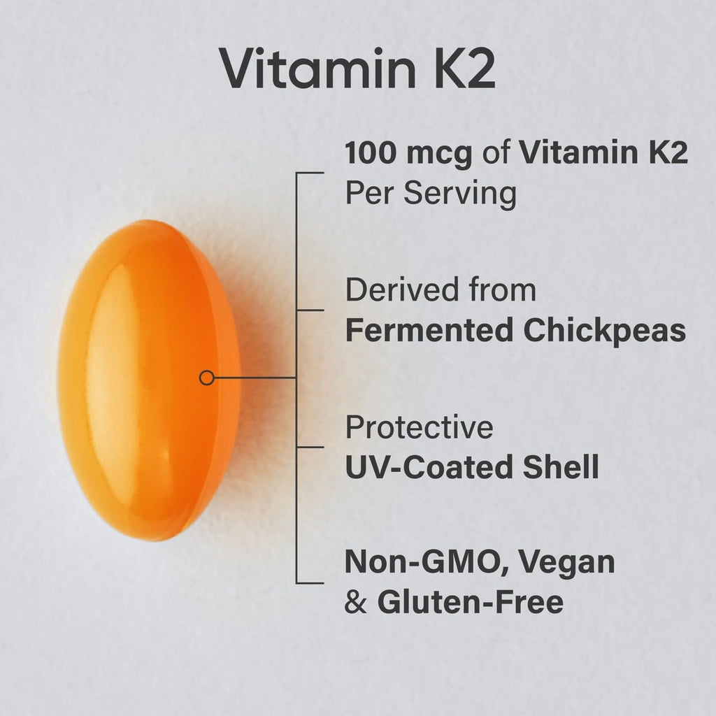 Sports Research Vitamin K2 as MK-7 100mcg with Coconut MCT Oil - 120 Veggie Softgels (4 Month Supply) Vegan Certified, Non-GMO Verified, Gluten & Soy Free Sports Research buy supplements Au
