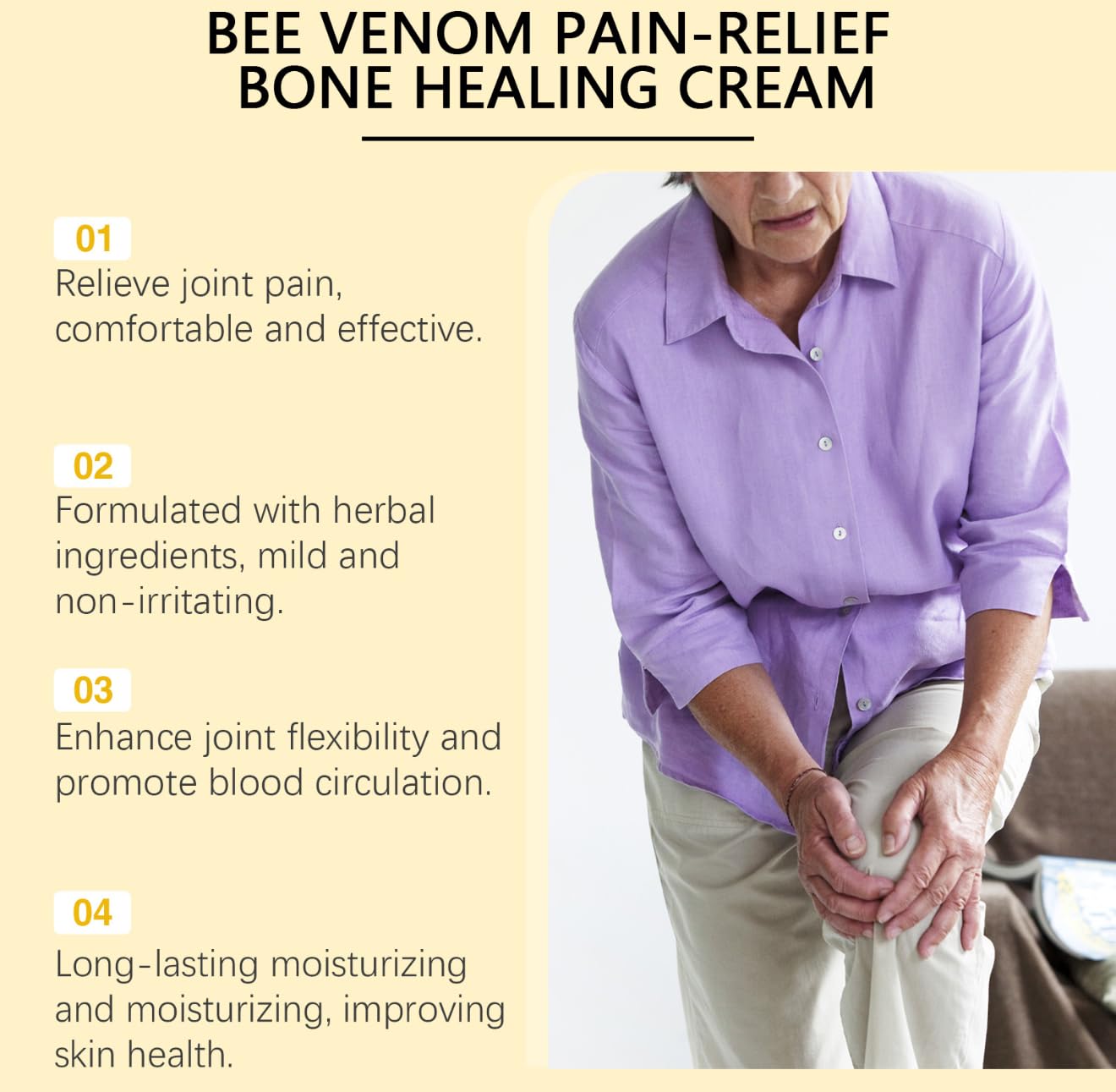 3 Diamonds Bee Venom Cream, Natural Joint & Bone Soothing Ointment for Back, Knees, Hands, Neck & Feet – Fast Absorbing Bee Venom Cream – 60g/2.12oz 3 DiamondsBuy Supplements Australia